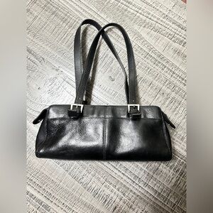 Old Vintage Etienne Aigner Black Leather Shoulder Satchel Bag